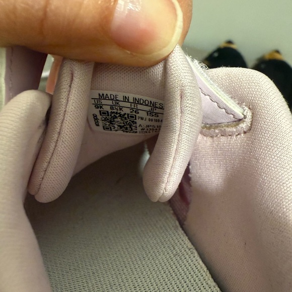 Adidas Kids Pink and White Sneakers - Picture 2 of 9